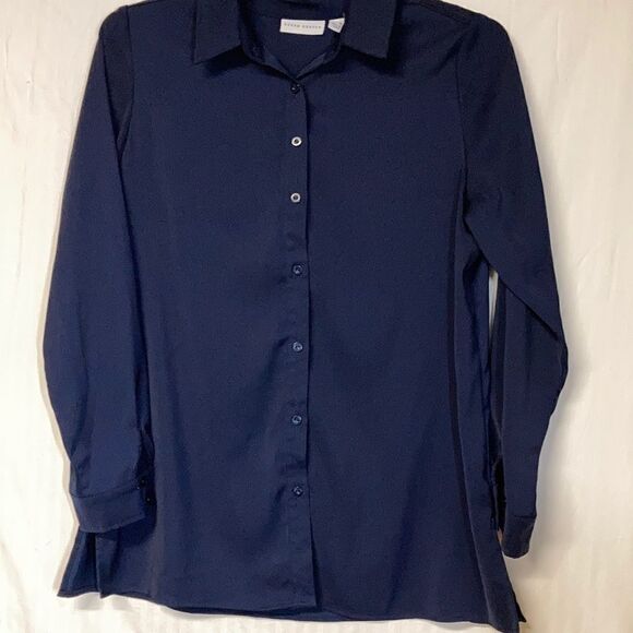 Susan Graver blue women’s top,Small - Picture 4 of 12